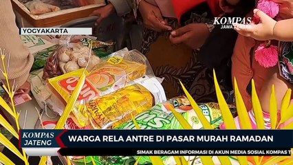 Warga Rela Antre di Pasar Murah Ramadan