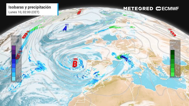 Tren de borrascas tras el paso de Jana