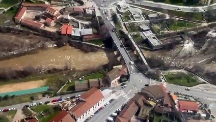 Crecida del río Adaja a su paso por la provincia de Ávila