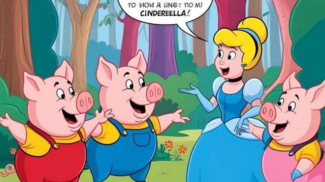 Conte original | Cendrillon et les 3 petits cochons | Histoire amusante pour enfant | les pipelettes