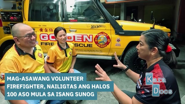 Mag-asawang volunteer firefighter, nailigtas ang halos 100 aso mula sa isang sunog | Kara Docs