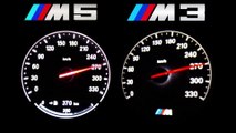 BMW M5 vs BMW M3 F80 Acceleration 0-270 Autobahn Onboard V8 Sound