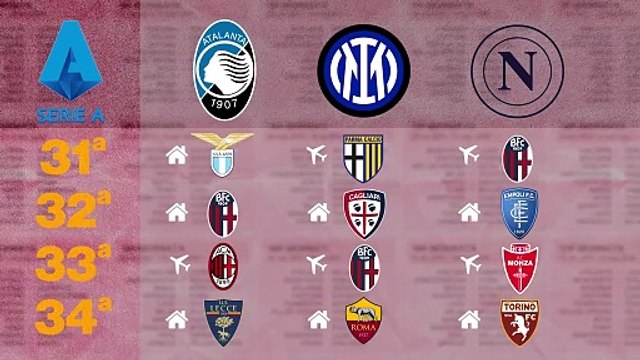 In tre per lo scudetto: il calendario completo di Inter, Napoli e Atalanta