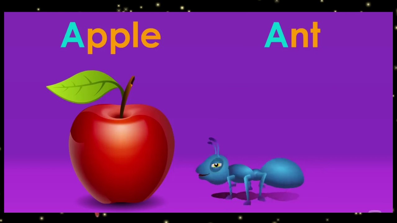 A for Apple b for Ball Alphabet letter Learning