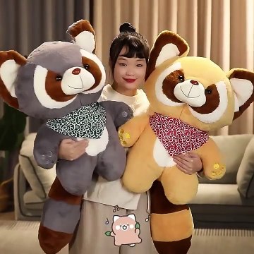 Private Label Grey Raccoon Plush Stuffed Zoo Animal Toy Wholesale Cheap Cute Custom LOGO Kids Soft Toy Plush Stuffed Raccoon