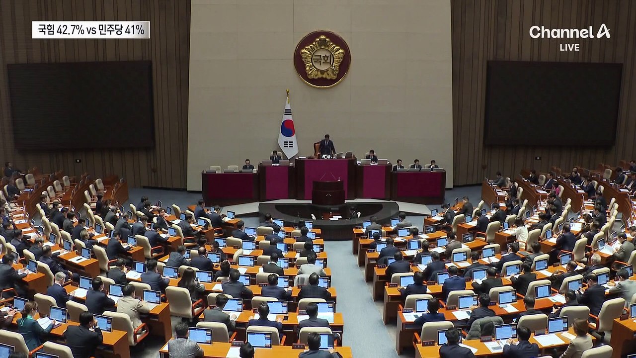 국민의힘 42.7% 민주당 41%…여야 지지율 오차범위 내 접전