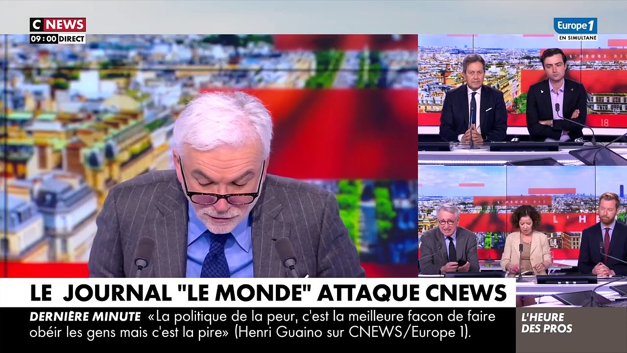 Pascal Praud fustige un article du "Monde" sur CNews ce lundi 10 mars 2025.