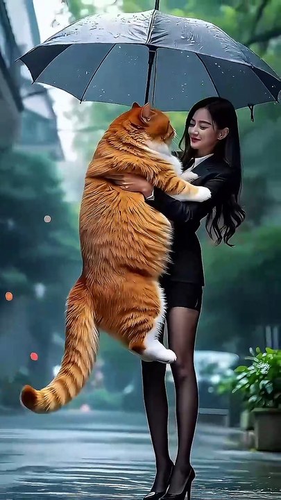 Big cat survival video with girl and make branded bag for girl