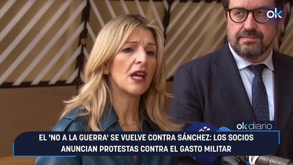 El 'no a la guerra' se vuelve contra Sánchez: los socios anuncian protestas contra el gasto militar