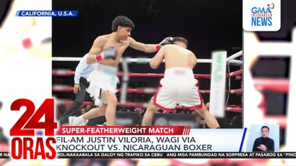 Fil-Am Justin Viloria, wagi via knockout vs. Nicaraguan boxer | 24 Oras