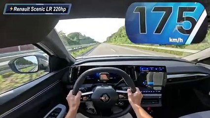 220HP Renault Scenic Electric (2025) -- 0-100 Top Speed on Autobahn