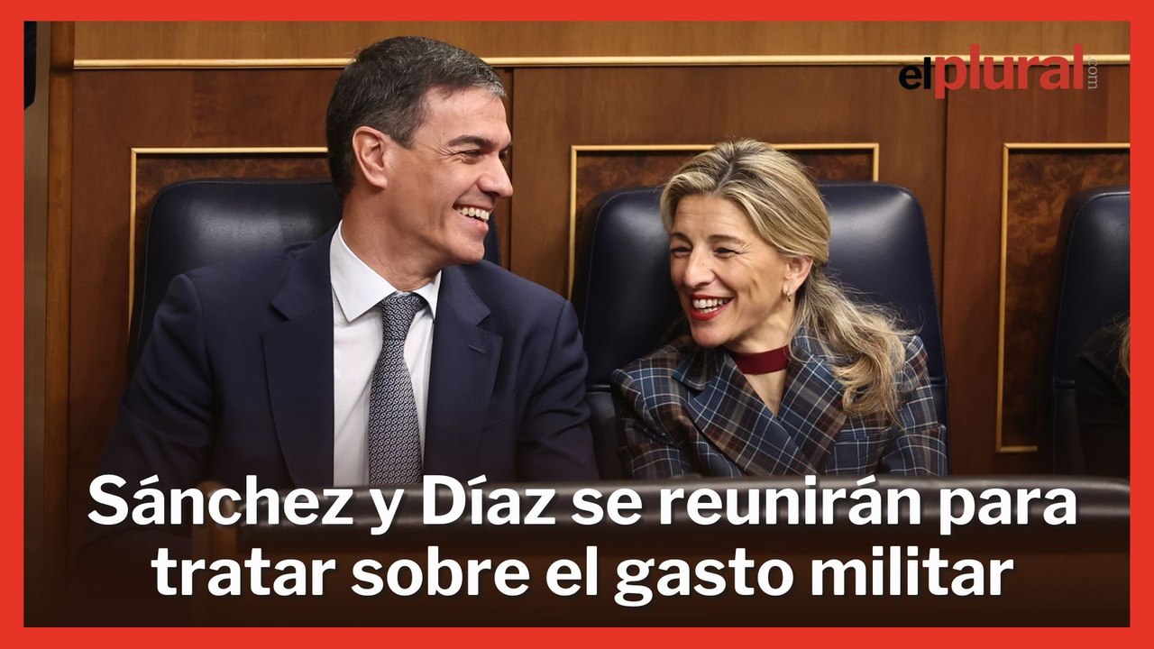 Sánchez y Díaz se reunirán este martes para tratar la política sobre el gasto militar