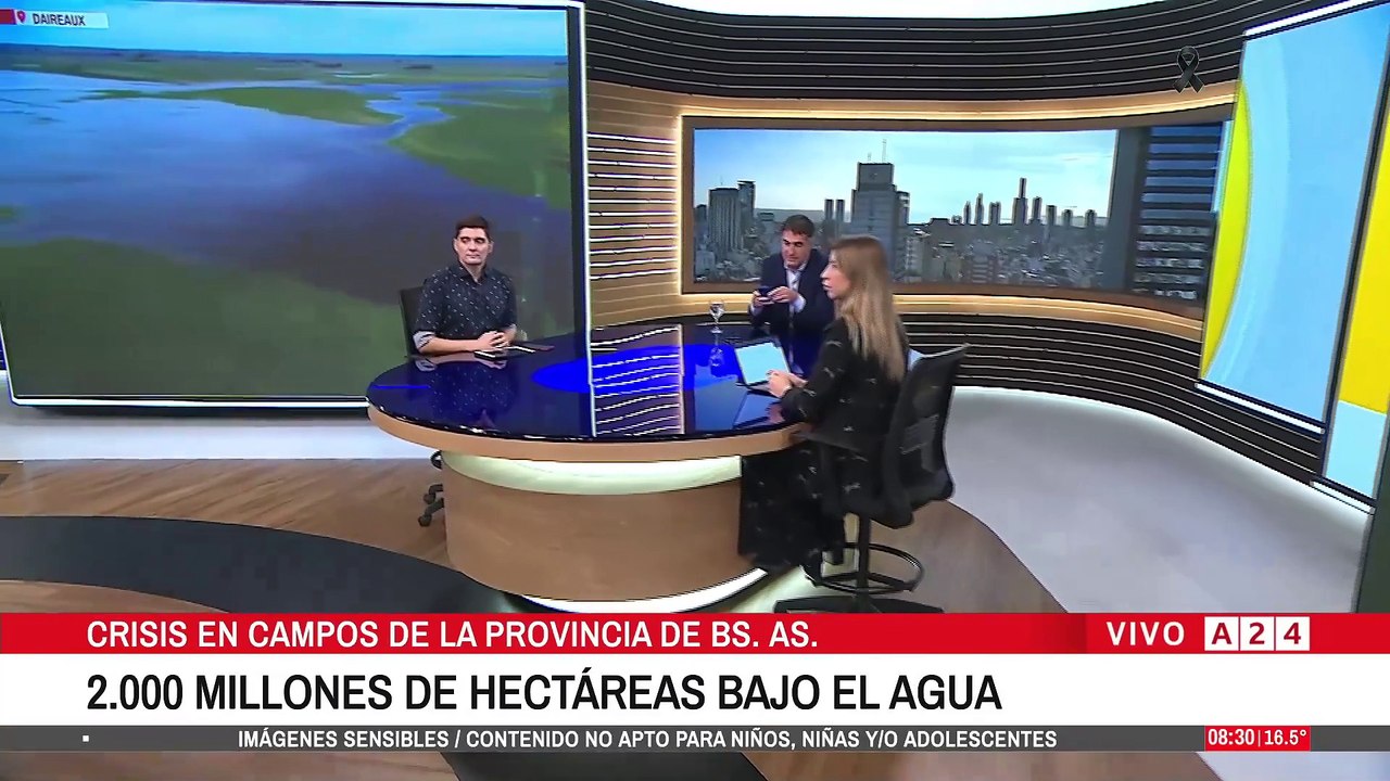 📢 2 MILLONES DE HECTÁREAS BAJO EL AGUA EN BS. AS.: "LOS ANIMALES DEBEN IR A UN LUGAR SECO"