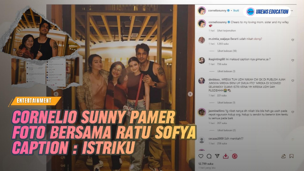 Netizen Heboh, Cornelio Sunny Pamer Foto Bersama Ratu Sofya dengan Caption "Istriku"