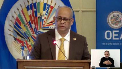 Presentación del candidato a Secretario General de la OEA Albert Ramdin
