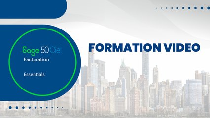 SAGE 50C Facturation Essentials : La  création du dossier