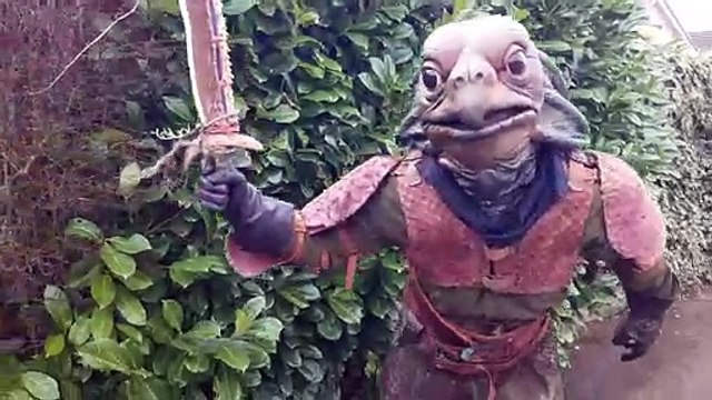 Dr Who Sea Devil roams the streets.