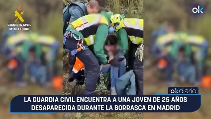 La Guardia Civil encuentra a una joven de 25 años desaparecida durante la borrasca en Madrid