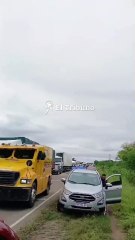 Protesta y corte sobre la ruta 34, a la altura de Campamento Vespucio, genera larga fila de autos y camiones