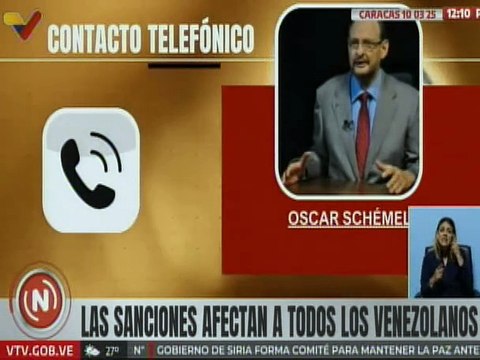 Pdte. Hinterlaces Schémel: Las sanciones nos afectan a todos y atentan contra la soberanía nacional