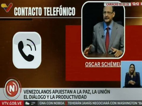 Pdte. Hinterlaces Oscar Schémel: Los venezolanos están apostando a la paz, la unión y el diálogo