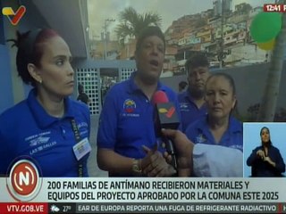 Caracas | Más de 200 familias recibieron materiales del proyecto aprobado en la consulta 2025