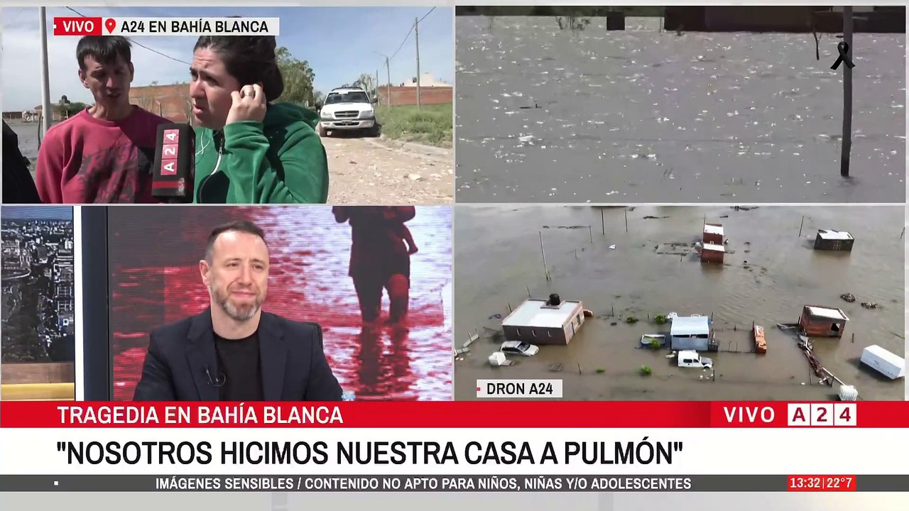 📢 BARRIO "VIAJANTES DEL SUR" DE BAHÍA BLANCA, OLVIDADOS BAJO LAS AGUAS: "NO TENEMOS NADA"