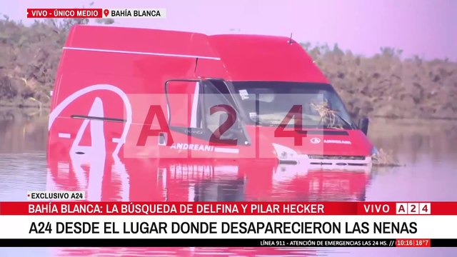 ALEJANDRO PUEBLAS HACIENDO RASTRILLAJES EN VIVO EN BAHÍA BLANCA ENCONTRÓ LA CAMIONETA ROJA