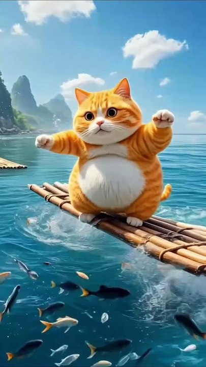 Cat😺 and Fish🐟 Story... By AI CATS STORY.