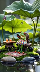 Cat😺 and Frog🐸 Story... By AI CATS STORY.