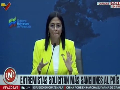 Vpdta. Delcy Rodríguez: Responsabilizo a ExxonMobil por lo que ocurra a alguna autoridad venezolana