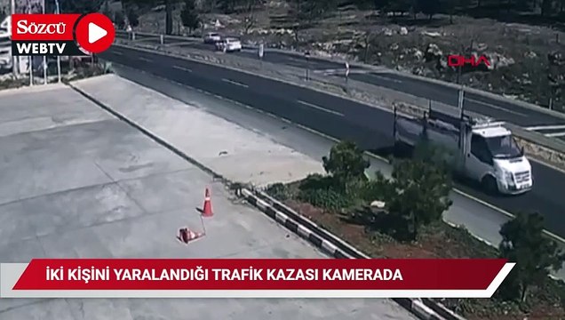 Şanlıurfa’da 2 kişinin yaralandığı kaza kamerada