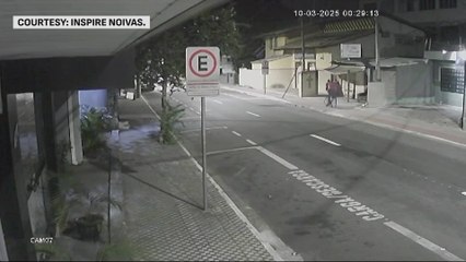 CCTV footage caught moments before fatal shelter fire in Brazil