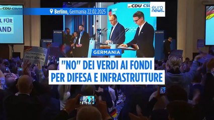 Germania, "no" dei Verdi ai fondi per difesa e infrastrutture
