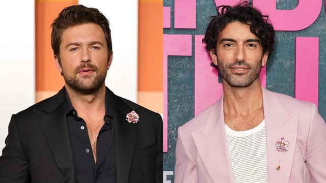 Brandon Sklenar Addresses Wearing Same Pin as 'It Ends With Us' Director Justin Baldoni | THR News Video