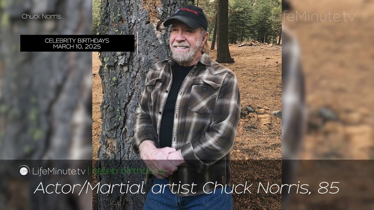 Celebrity Birthdays March 10: Chuck Norris, Sharon Stone, Jon Hamm, Robin Thicke, Carrie Underwood, Olivia Wilde, Bad Bunny, and More