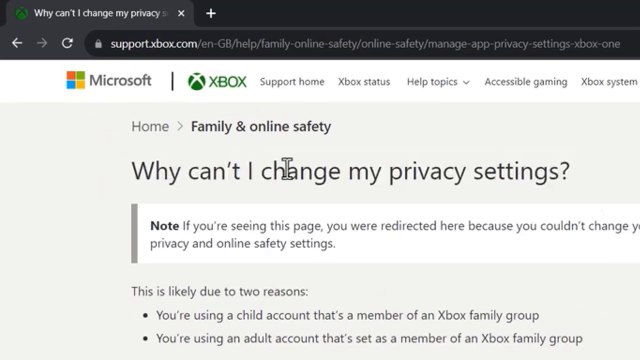 Solved 100% - Why can't I change my privacy settings on Xbox