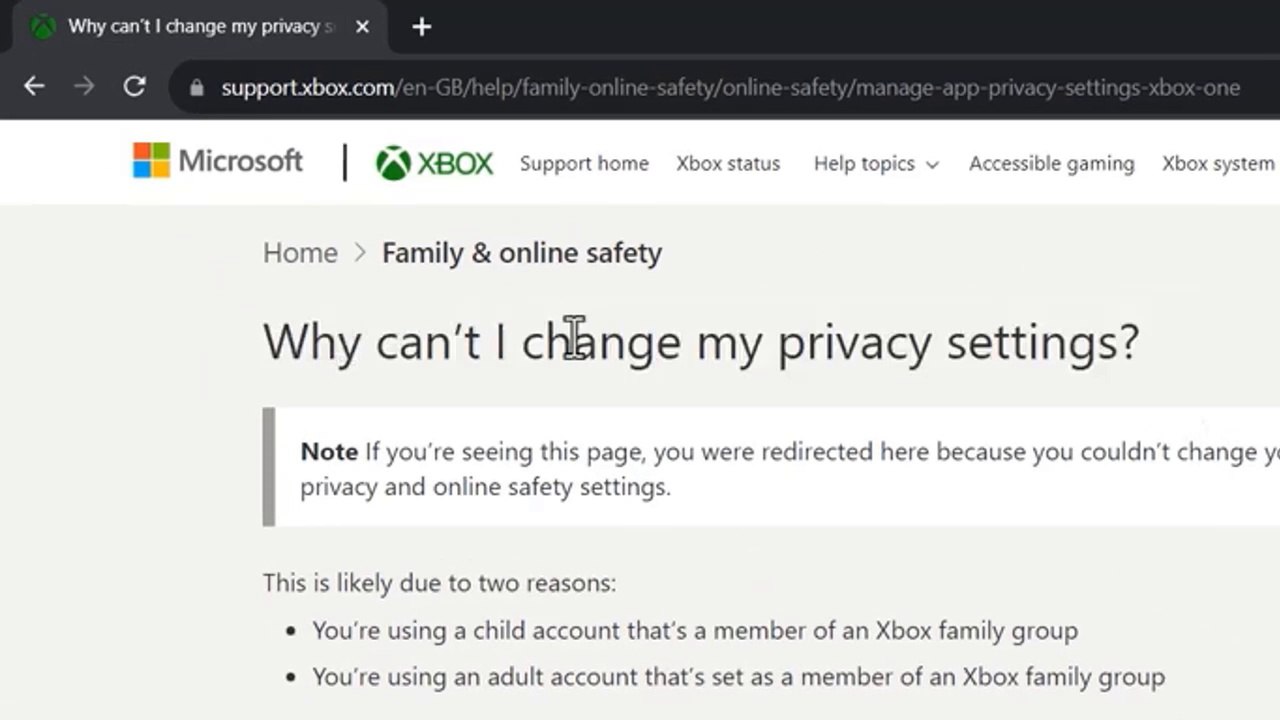 Solved 100% - Why can't I change my privacy settings on Xbox