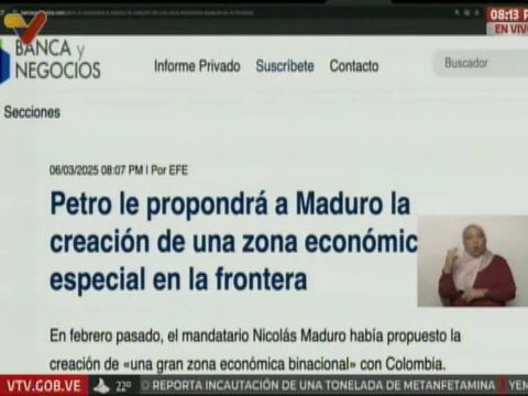 Jefe de Estado enviará propuesta a Colombia para la creación de Zona Económica Binacional