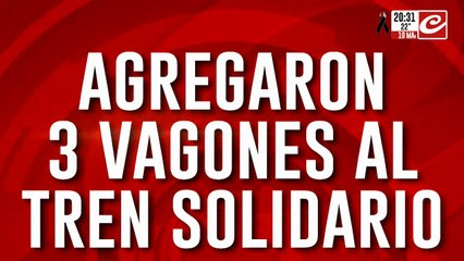Tren solidario: agregan 3 vagones por la cantidad de donaciones