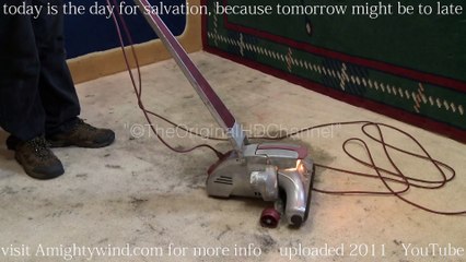 crazy vintage Kirby vacuum destruction