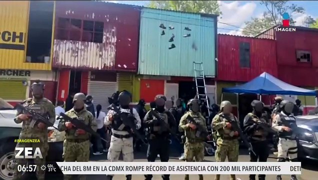 Decomisan 10 toneladas de autopartes durante un cateo en la GAM, CDMX