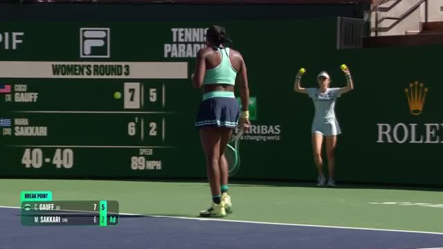 Gauff eases into Indian Wells last 16