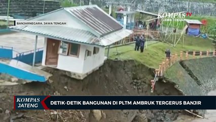 Detik-detik Bangunan di PLTM Ambruk Tergerus Banjir
