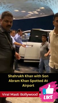 Shahrukh Khan with Son Abram Khan Spotted At Airport
