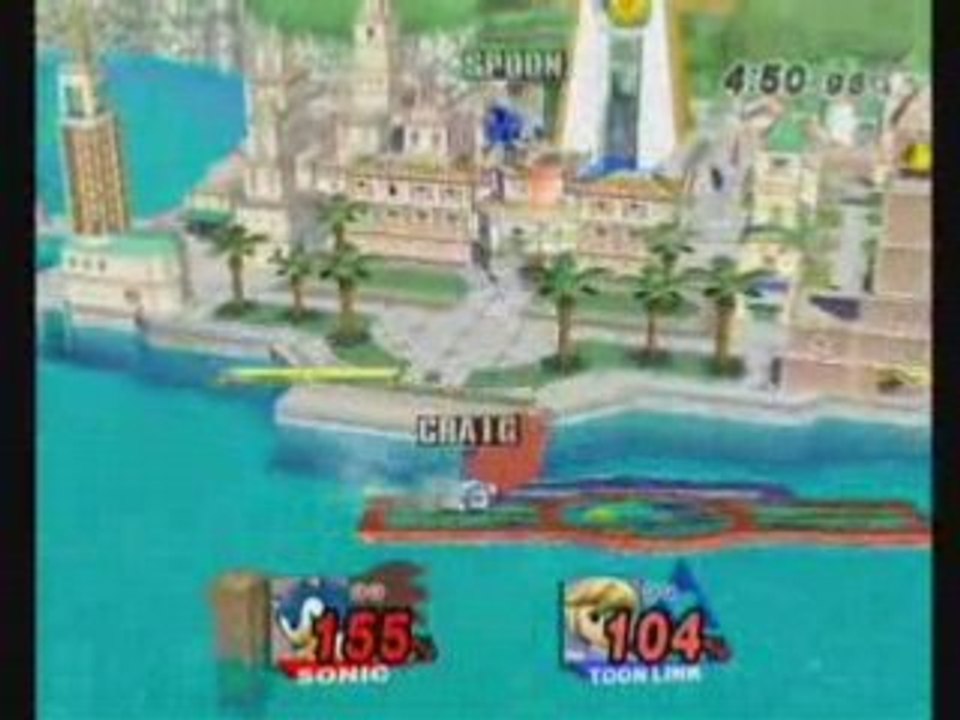 SSBB: Craig (Toon Link) vs Spoon (Sonic) (3)