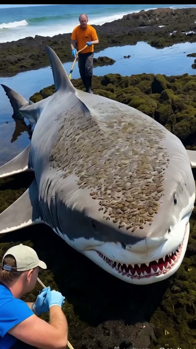 🦈 Rescuing a Giant Shark! Watch This Incredible Barnacle Cleanup! 🐟 ...