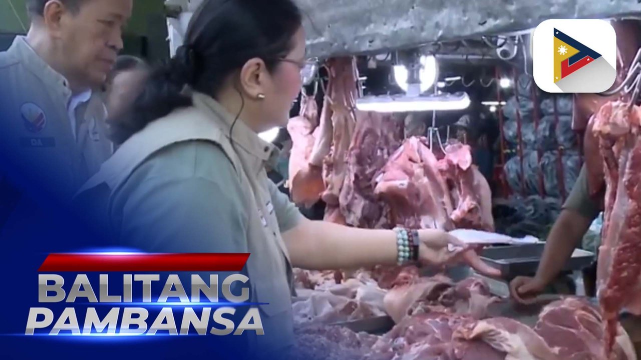 D.A. at DTI, nag-inspeksyon sa Balintawak Market para matiyak na nasusunod ang MSRP sa baboy;
