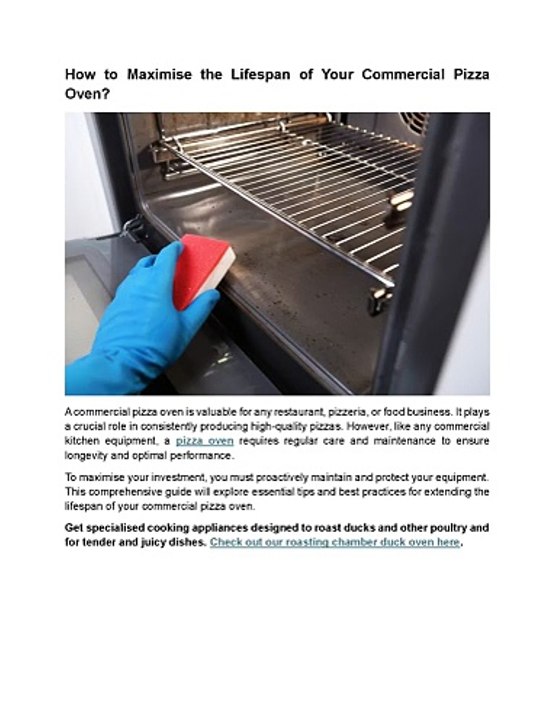 How to Maximise the Lifespan of Your Commercial Pizza Oven