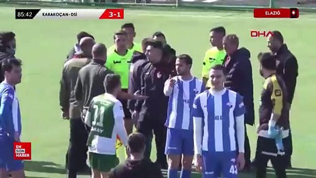 Elazığ’da amatör maçta hakeme saldırı